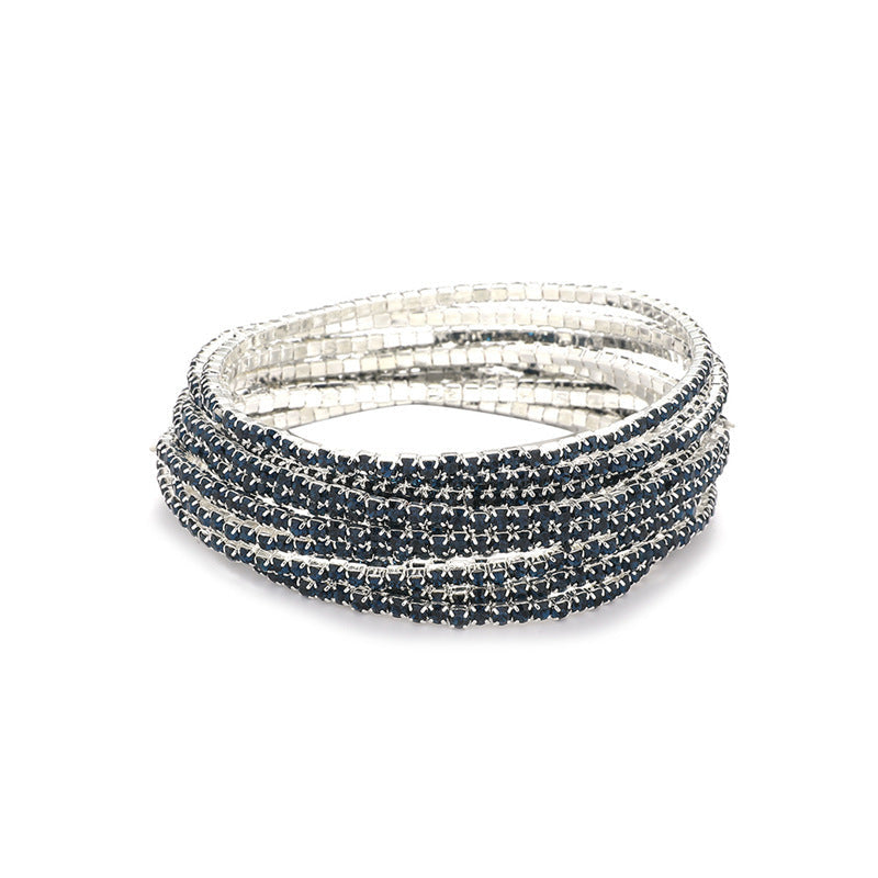 Rhinestone Stretch Bridal Korean Single Row Bracelet