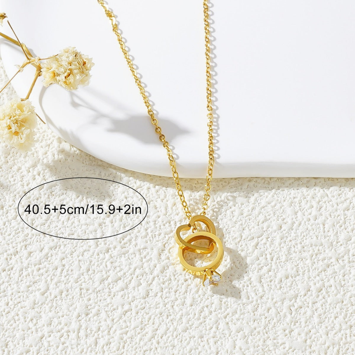 Diamond Simple Style Furnace Real Gold Titanium Steel Female Clavicle Necklace