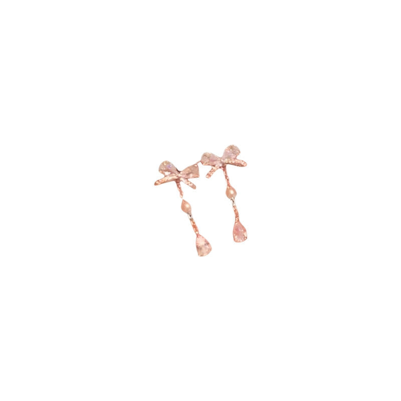 Zircon Four Leaf Clover Ear Light Luxury Minority Shining Delicate Stud Earrings