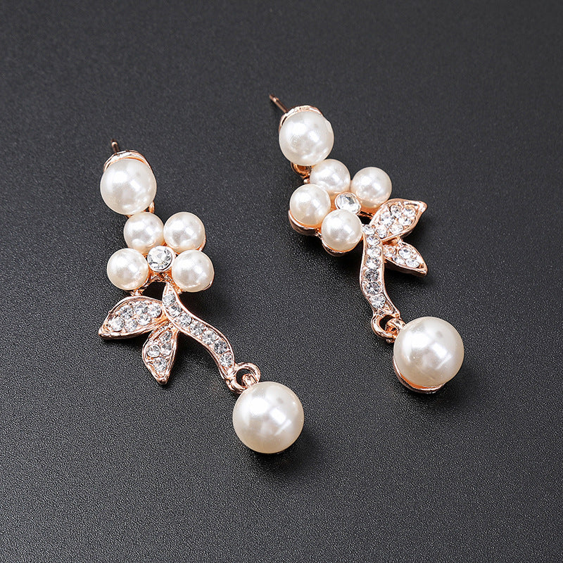 Branch Shape Pearl Ethnic Style Retro Clavicle Chain Bridal Necklaces