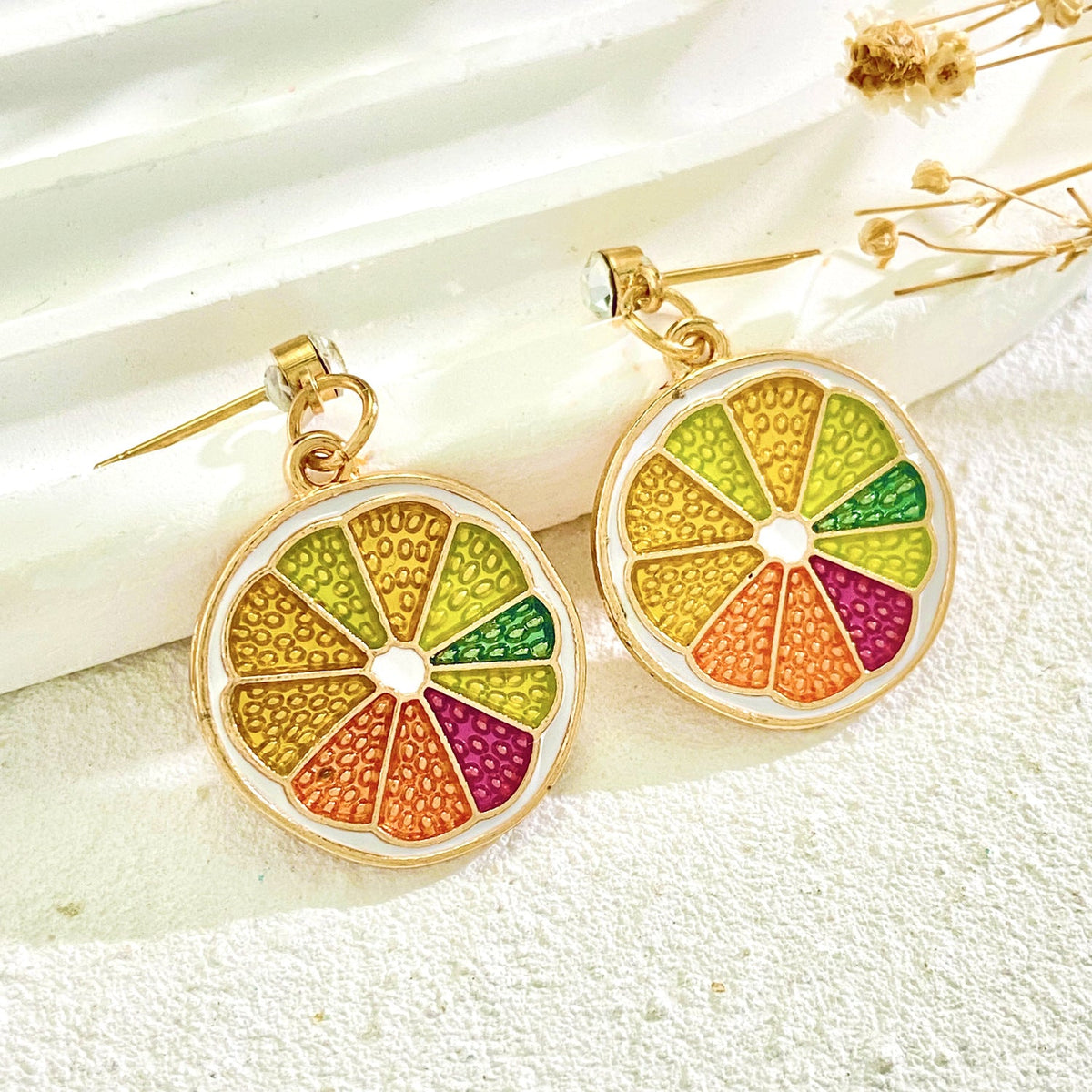 Lemon Vacation Style Colorful Sweet Fresh Rings