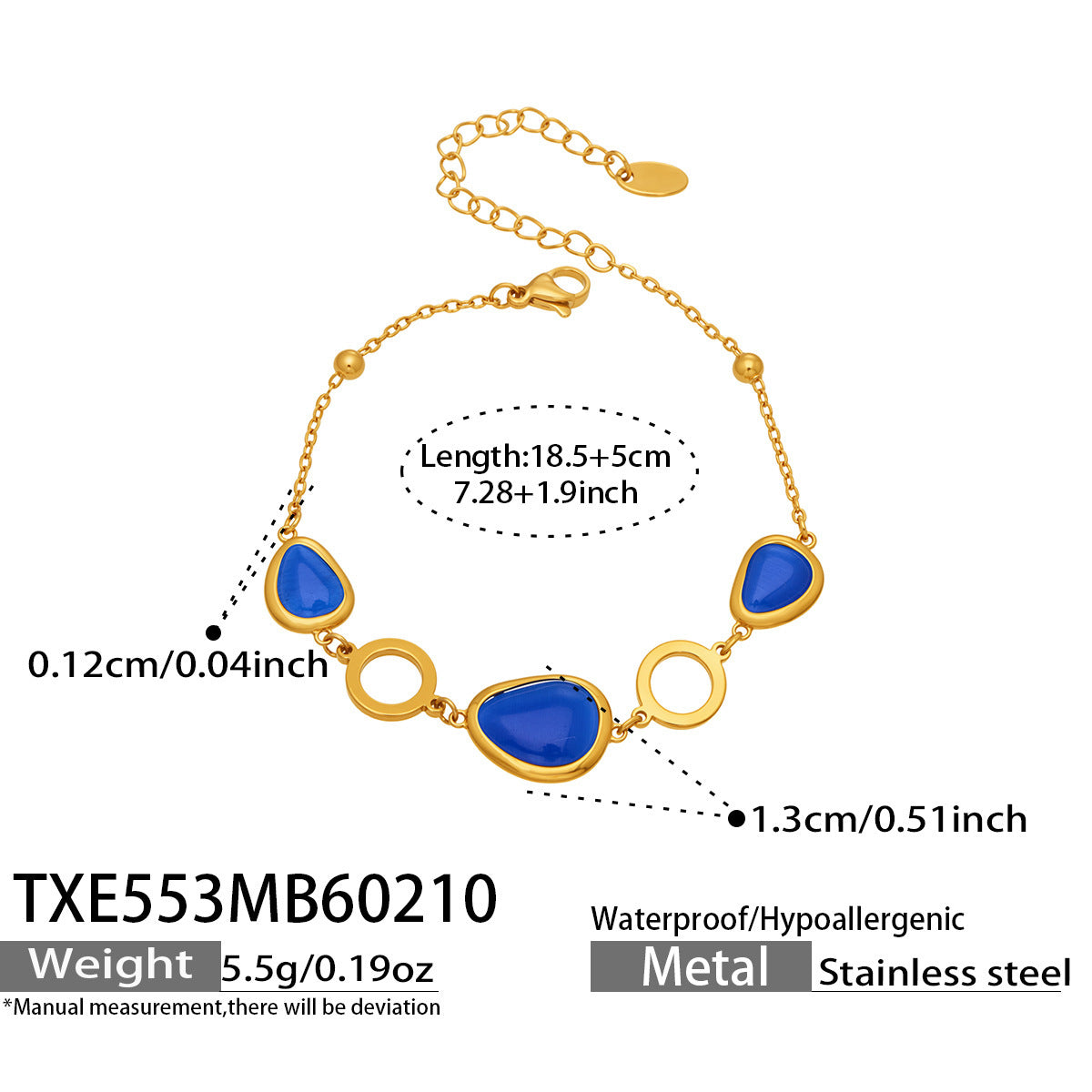 Li Light Luxury Oval Opal Stainless Steel Jewelry Set