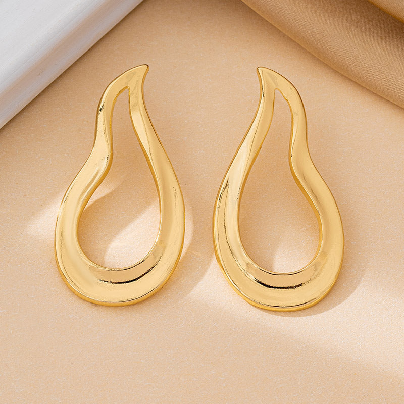 Chinese Style Red Bow Purse Safety Lock Stud Earrings