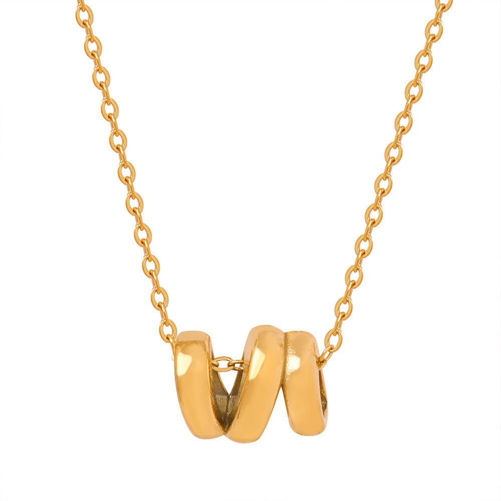 Personality Queen Mother Clavicle Chain Cylindrical Design Necklace