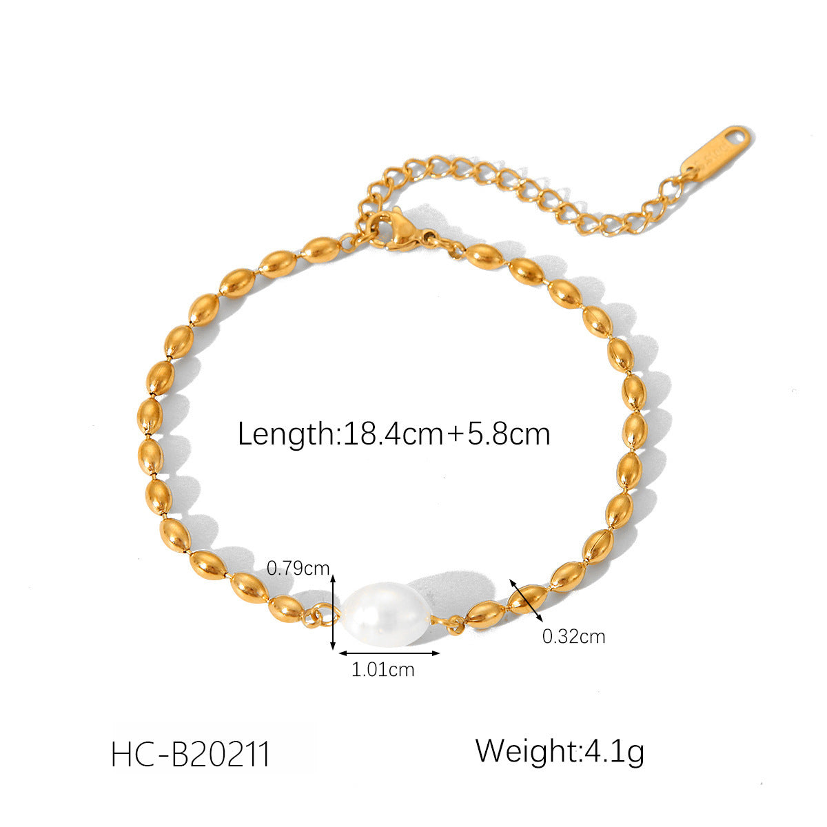 Hot Natural Freshwater Pearl Female Feel Figaro Bracelet