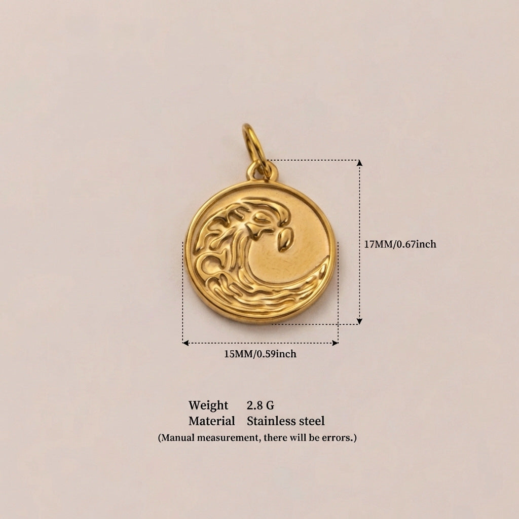 Inner Stainless Steel Gold Color Protection Vacuum Pendant