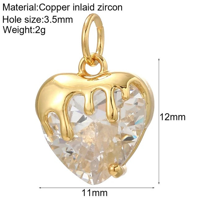 New Millennium Bohemian Heart-shaped Copper Universal Pendants