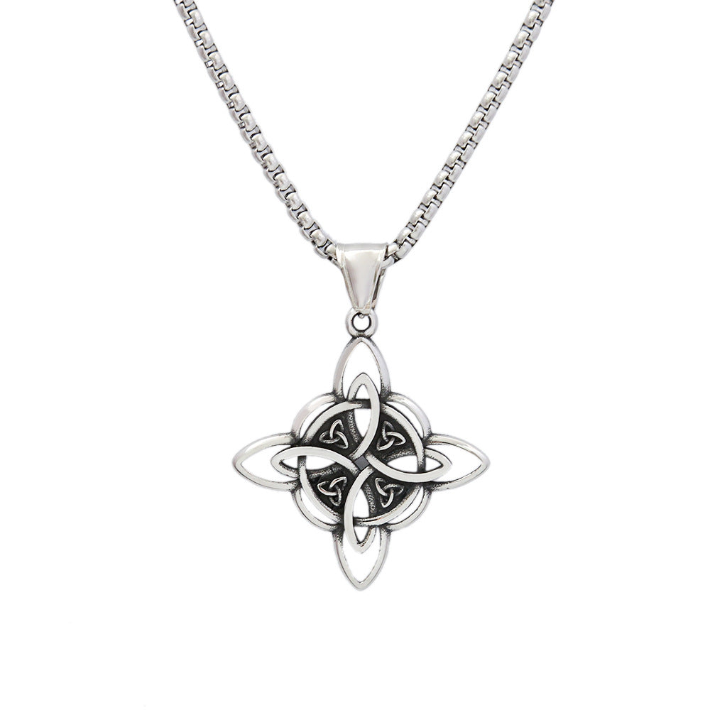 Men's Viking Celtic Knot Titanium Steel Fashion Retro Necklace