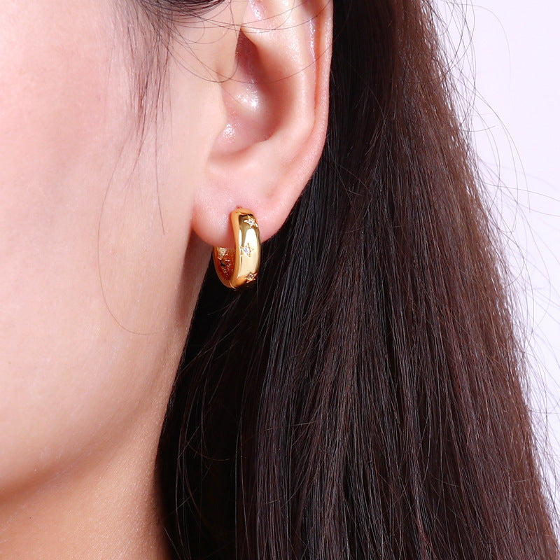 Anchor Popular Simplicity Ear Cutout Clip Earrings