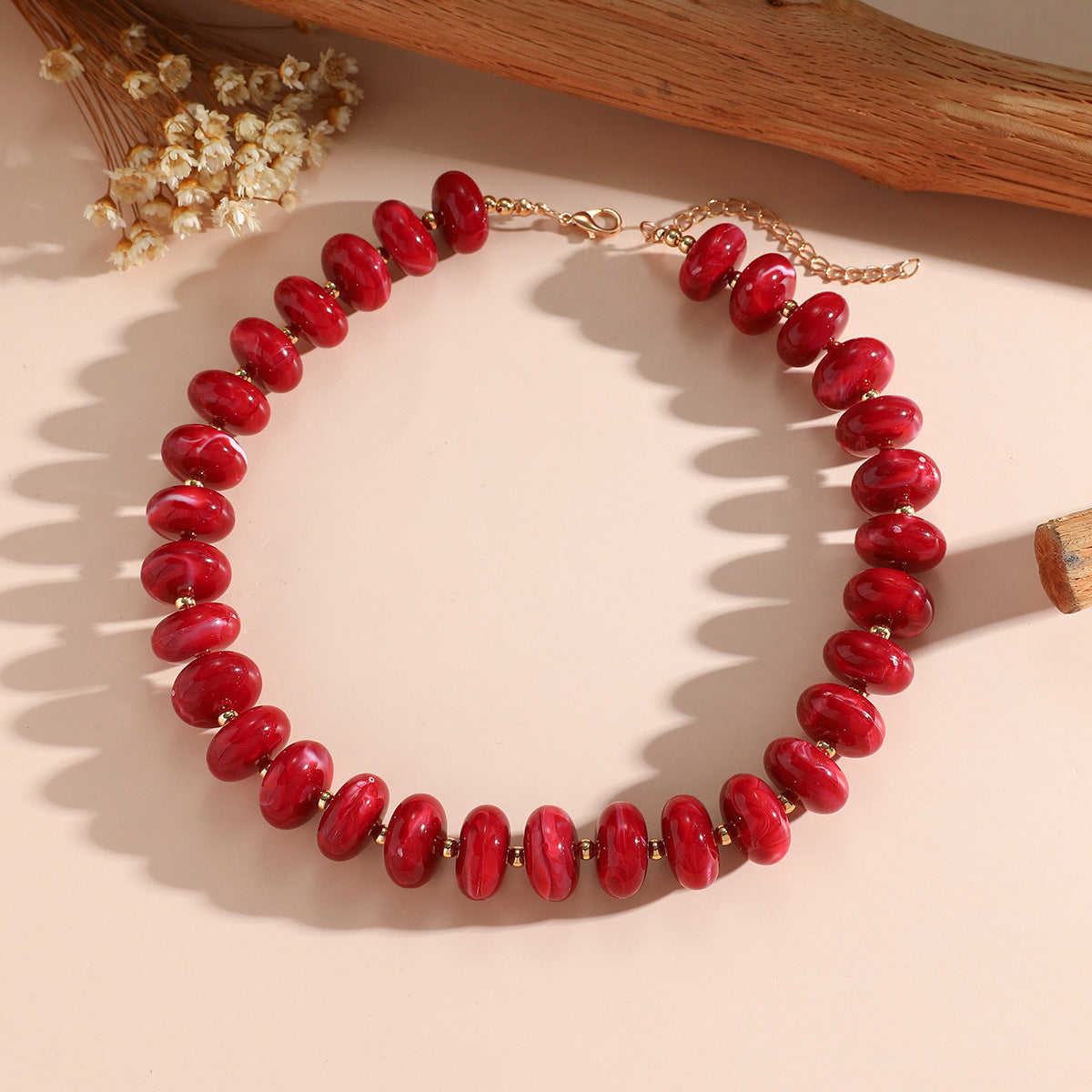 Women's Beaded Vintage Ethnic Style Niche Design Twin Necklace