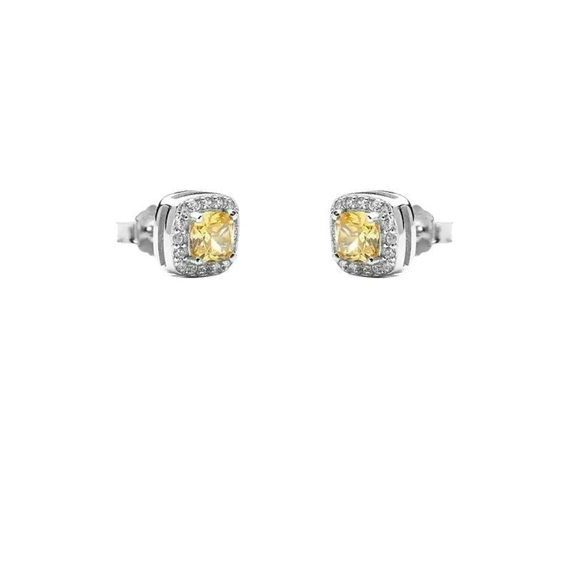 Men's Rhinestone High-grade Sier Piercing Temperament Trend Personalized Earrings