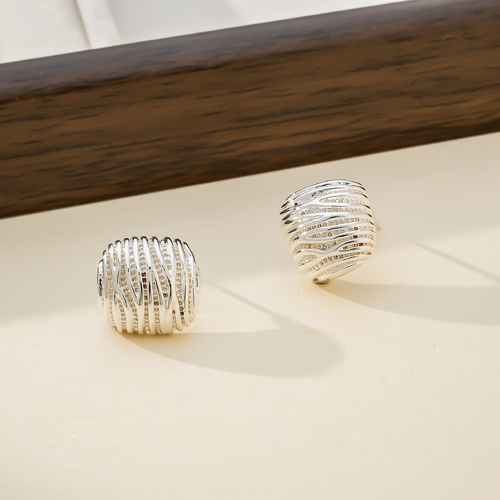Geometric Metal Korean Style Simple Temperament Stud Earrings
