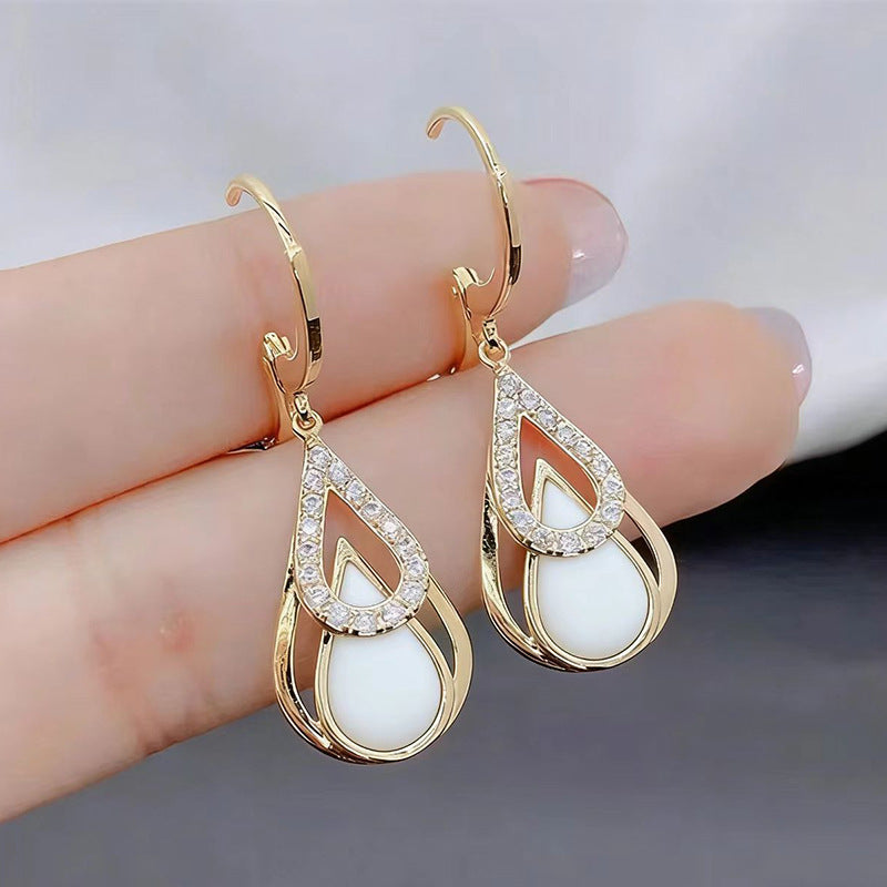Fashion Black Double Layers Water Drop Jewelry Set