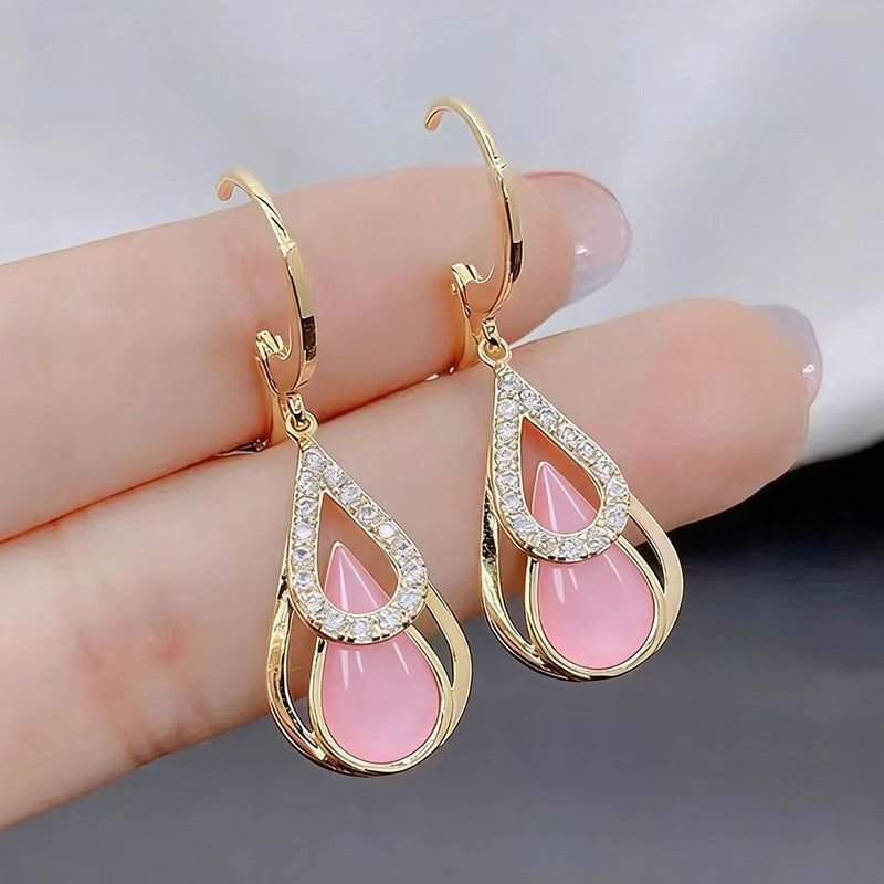 Fashion Black Double Layers Water Drop Jewelry Set