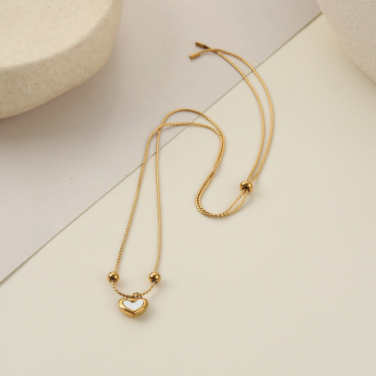 Steel Gentle White Shell Love Ear Fashion High Bracelets