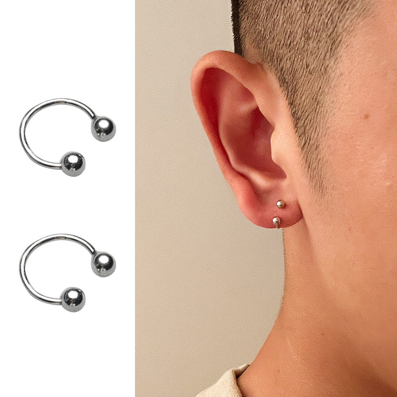 Titanium Steel Ear Frosty Style Female Temperament Cool Personality Punk Rings
