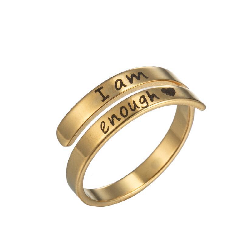 Korean Style Stainless Steel Letters Niche Retro Distressed English Double Bracelets