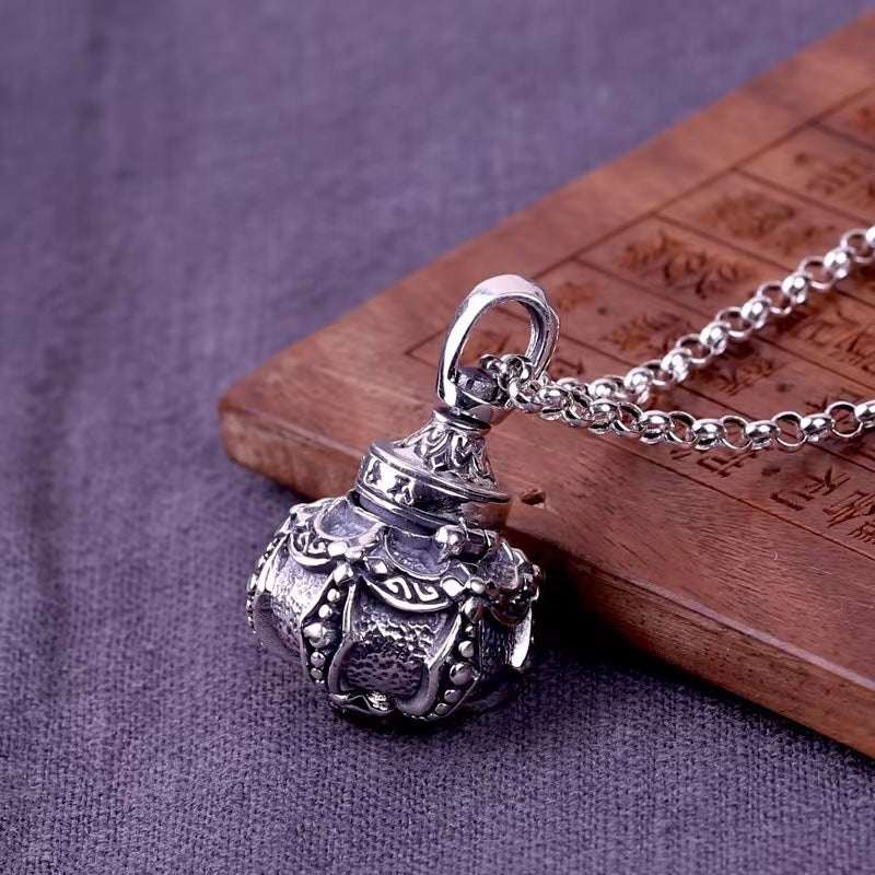 Men's Sier Gourd Alchemy Stove Open Fashion Pendant