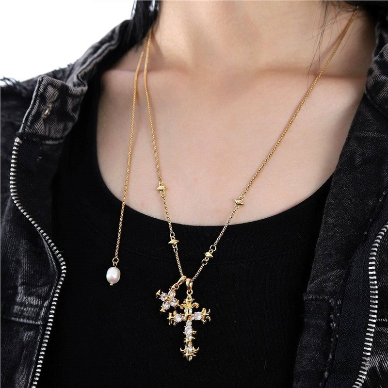 Holy Contract Series Cross Niche Long Necklace
