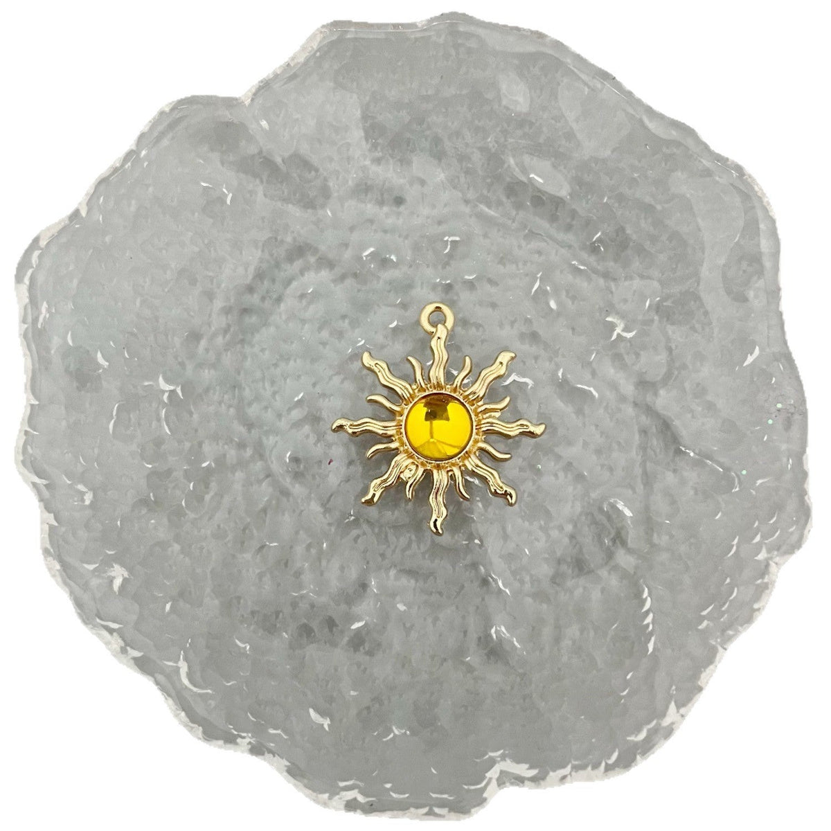 Alloy Baroque Water Transparent Series Gem Sunflower Necklaces