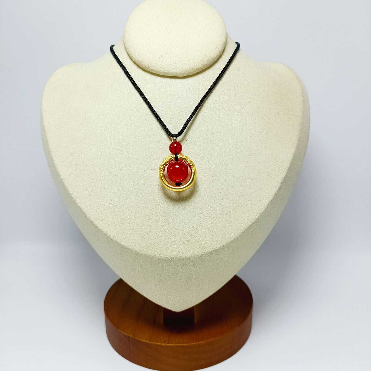 Red Bean Imitation Gold Ingot Fu Lu Necklaces