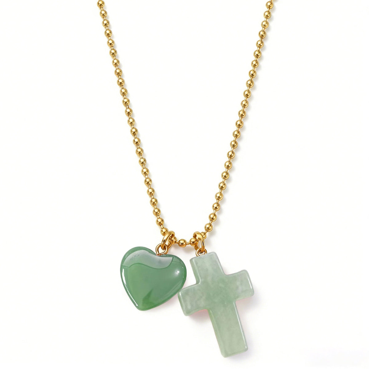 Women's Crystal Tiger Eye Love Cross Fashion Stainless Steel Pendant
