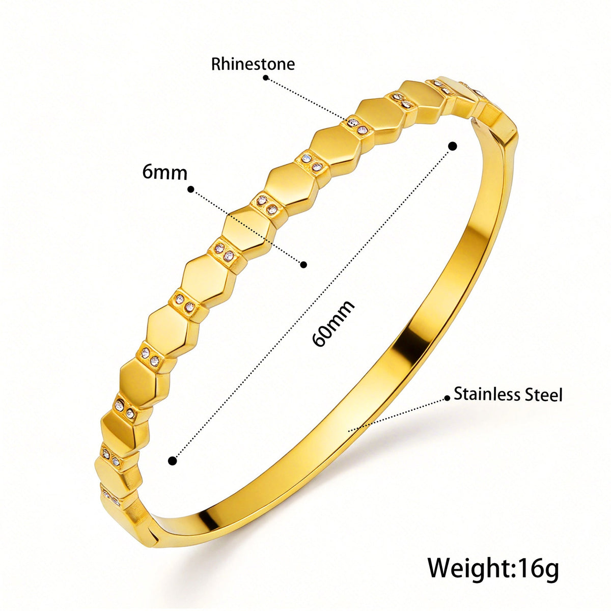 Open Stainless Steel Hydraulic Light Luxury High-grade Exaggerated Design Sense Bracelets