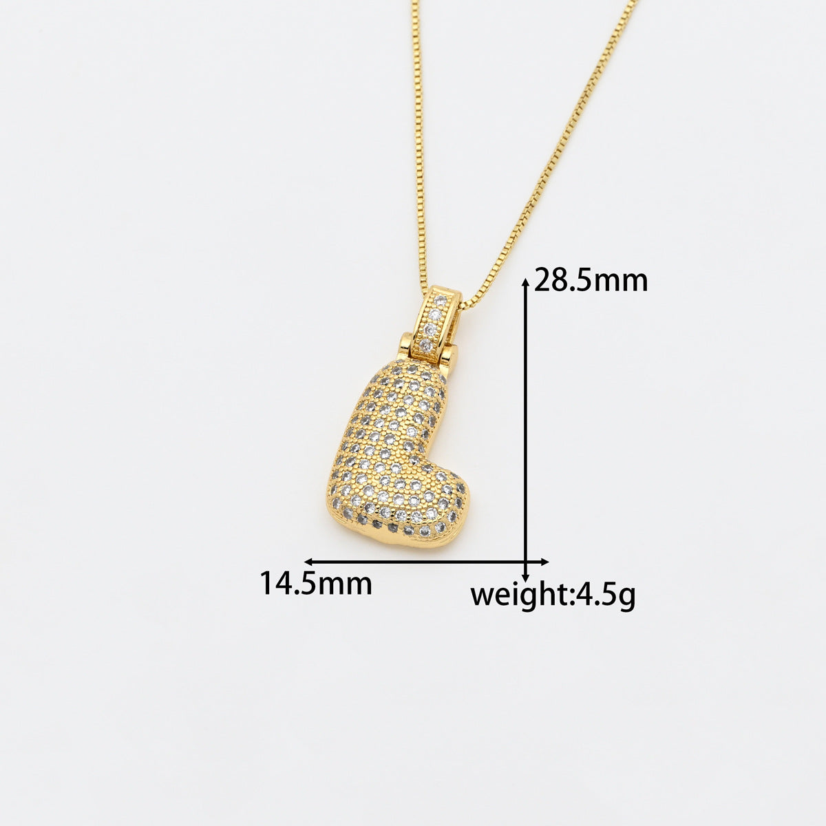 Micro Inlay Hip Hop Letters English Pendant
