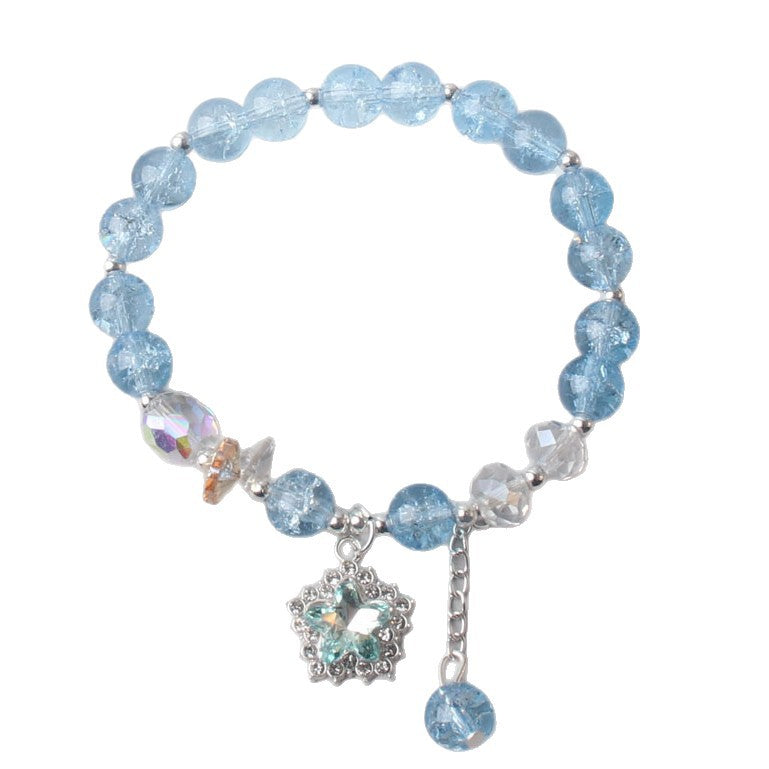 Cracked Cystal Five-pointed Star Female Minority Girlfriends Glaze Crystal Bracelets