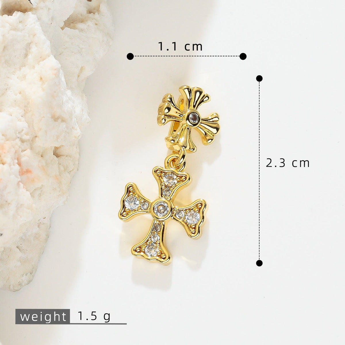 Unique Innovative Cross Heart Couple Single Pendant