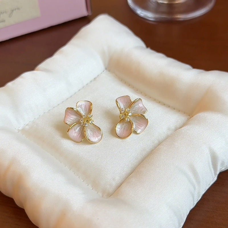 Glaze Flower Niche Gentle Elegant High Sense Fashion Rings