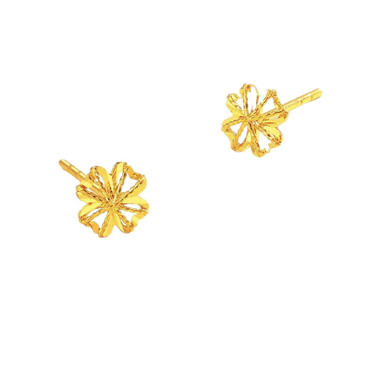 Women's Four Leaf Clover Ear Simple High-grade Texture Clip Fashion Creative Stud Earrings