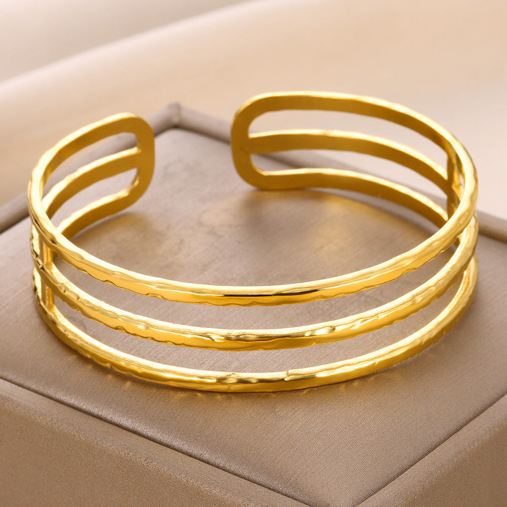 Adjustable Stainless Female Exaggerated High Sense Bracelet