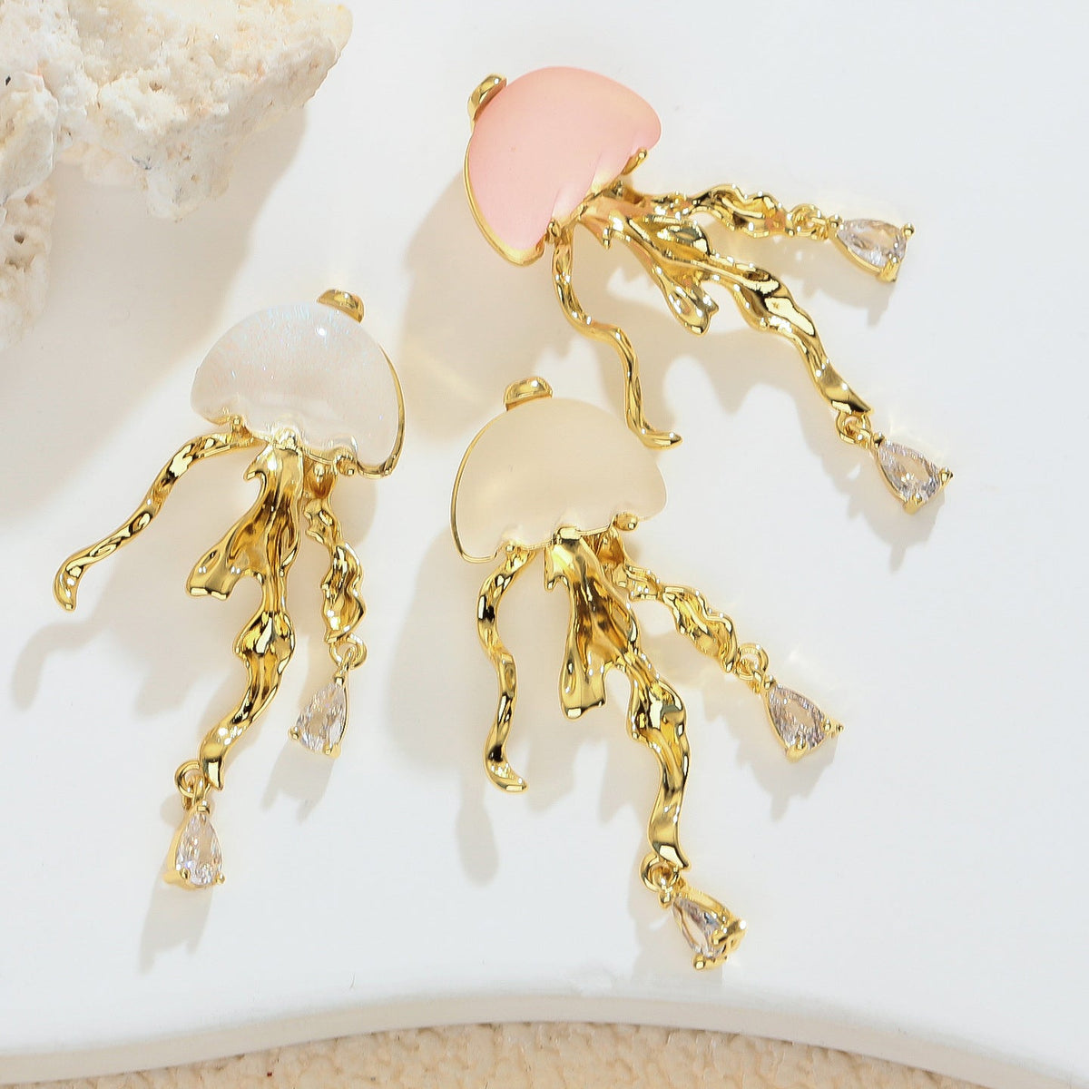 Ocean Series Dripping Jellyfish Niche Design Clavicle Necklaces