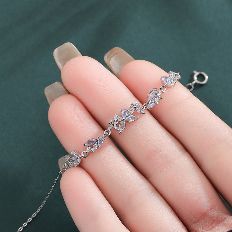 Wisteria Flower Light Luxury Minority Exquisite Senior Gift For Bracelet