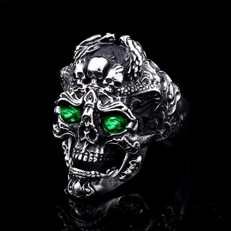 Skull Male Rock Gothic Punk Gift Ring