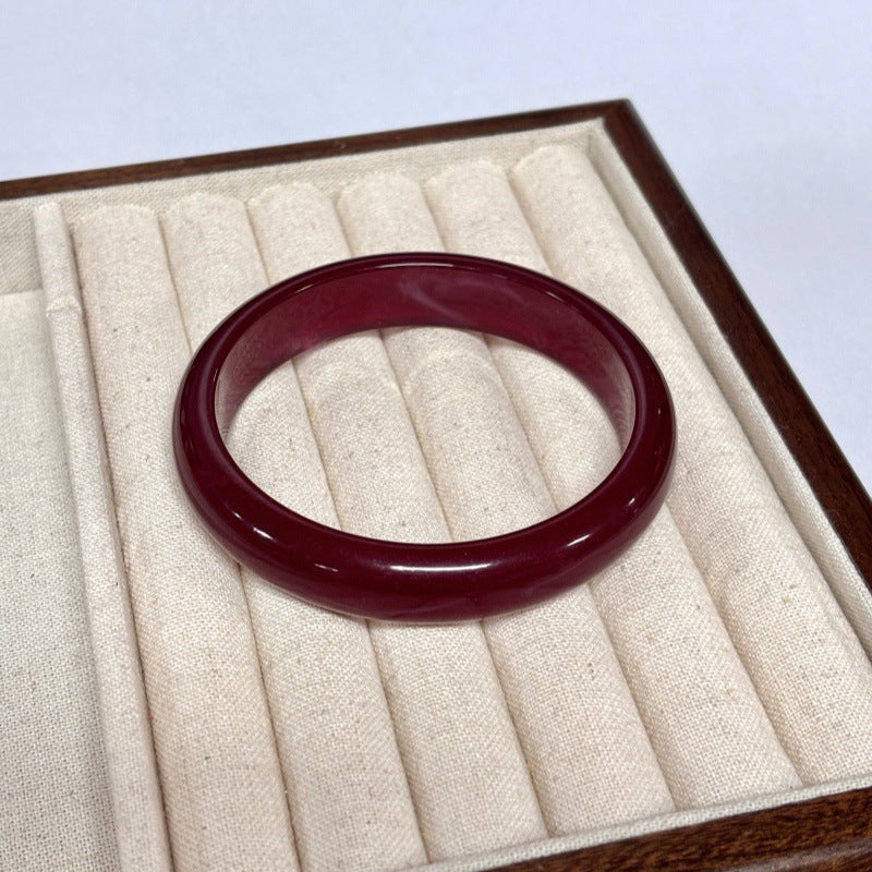 Fashion Trend Niche Round Resin Retro Blooming Bracelet