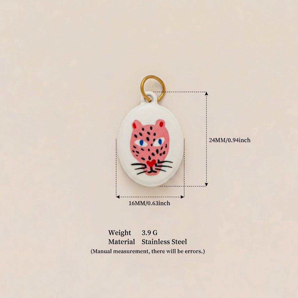 Women's Stainless Steel Strawberry Jam Parts Vacuum Plating Gold In Pendant
