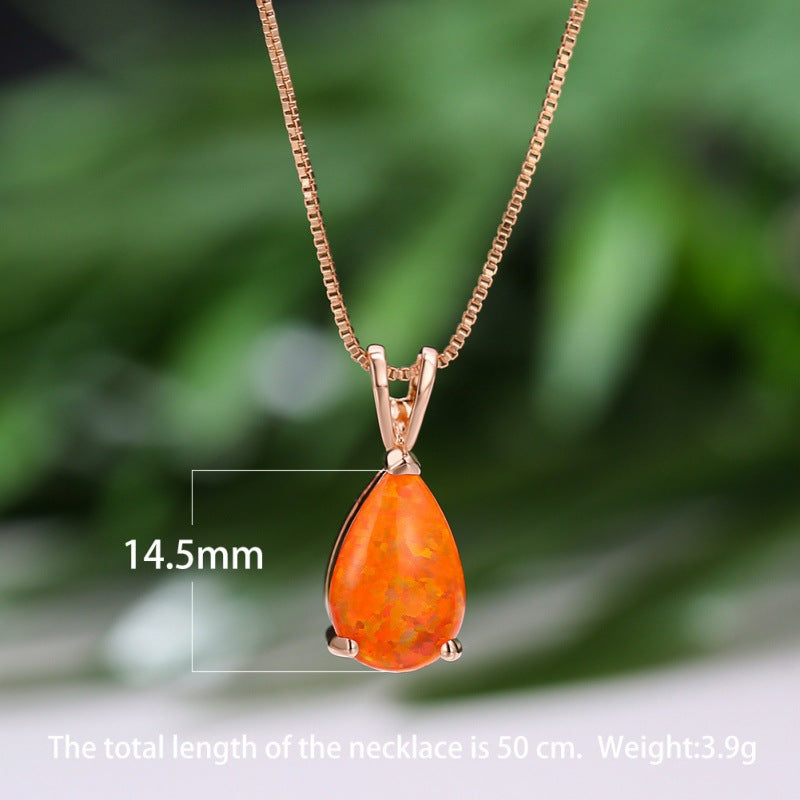 Water Drop Opal Female Temperament High Sense Pendants