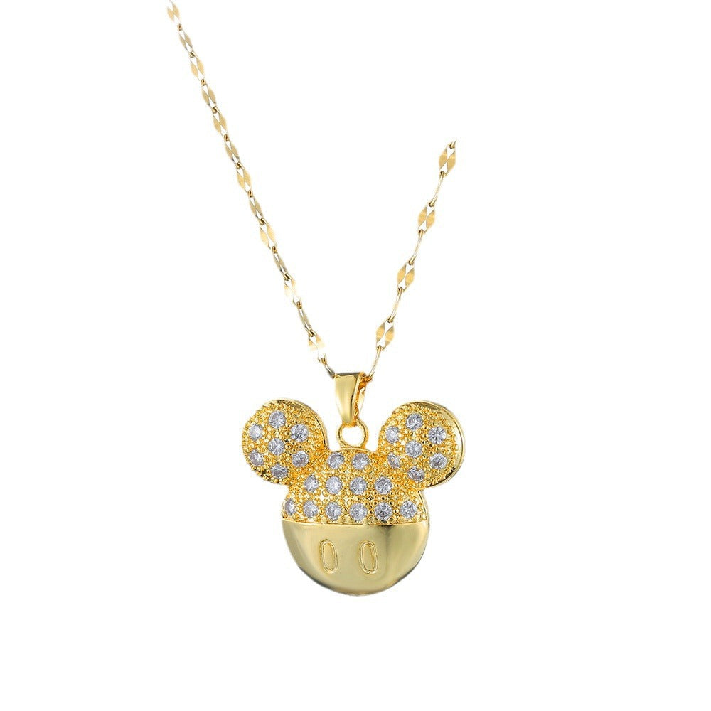 Women's Temperament Cute Zircon Commute Style Simple Necklaces