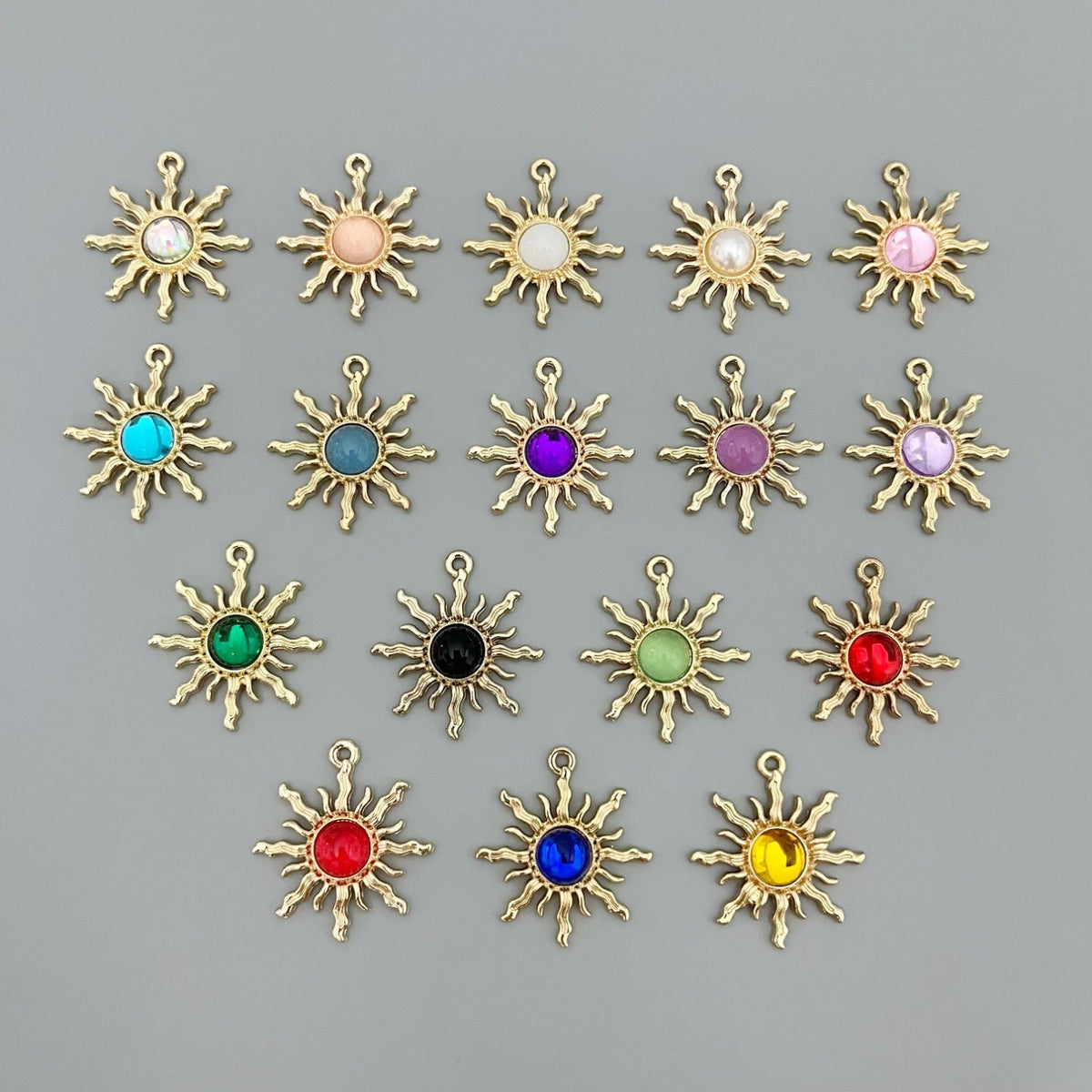 Alloy Baroque Water Transparent Series Gem Sunflower Necklaces