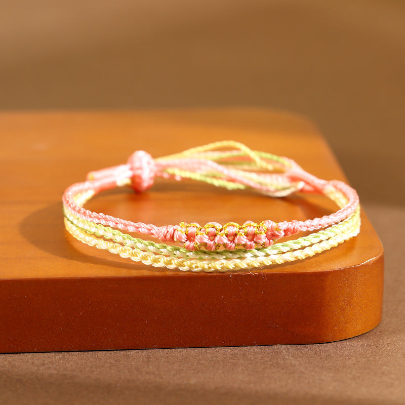 Dragon Boat Festival Colorful Rope Carrying Strap Handmade Braided Adult Bracelet