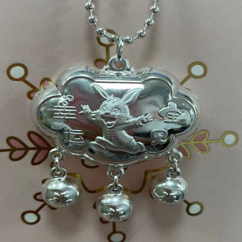 Sier-plated Long Life Sier Lock Years Old Pendant