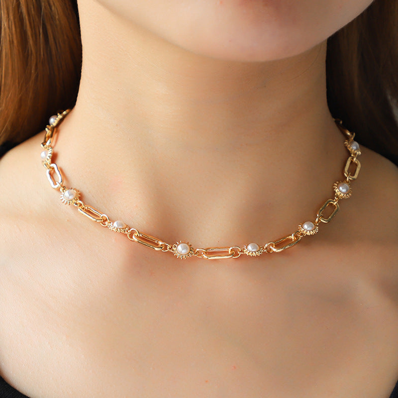 Bohemian Style Simple Graceful Imitation Pearl Suit Jewelry Set