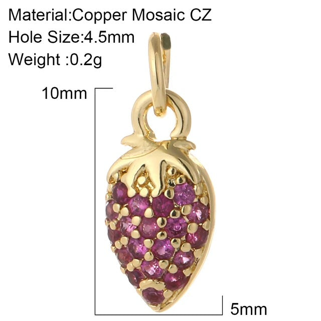 Cherry Bee Copper Animal Plant Golden Pendant