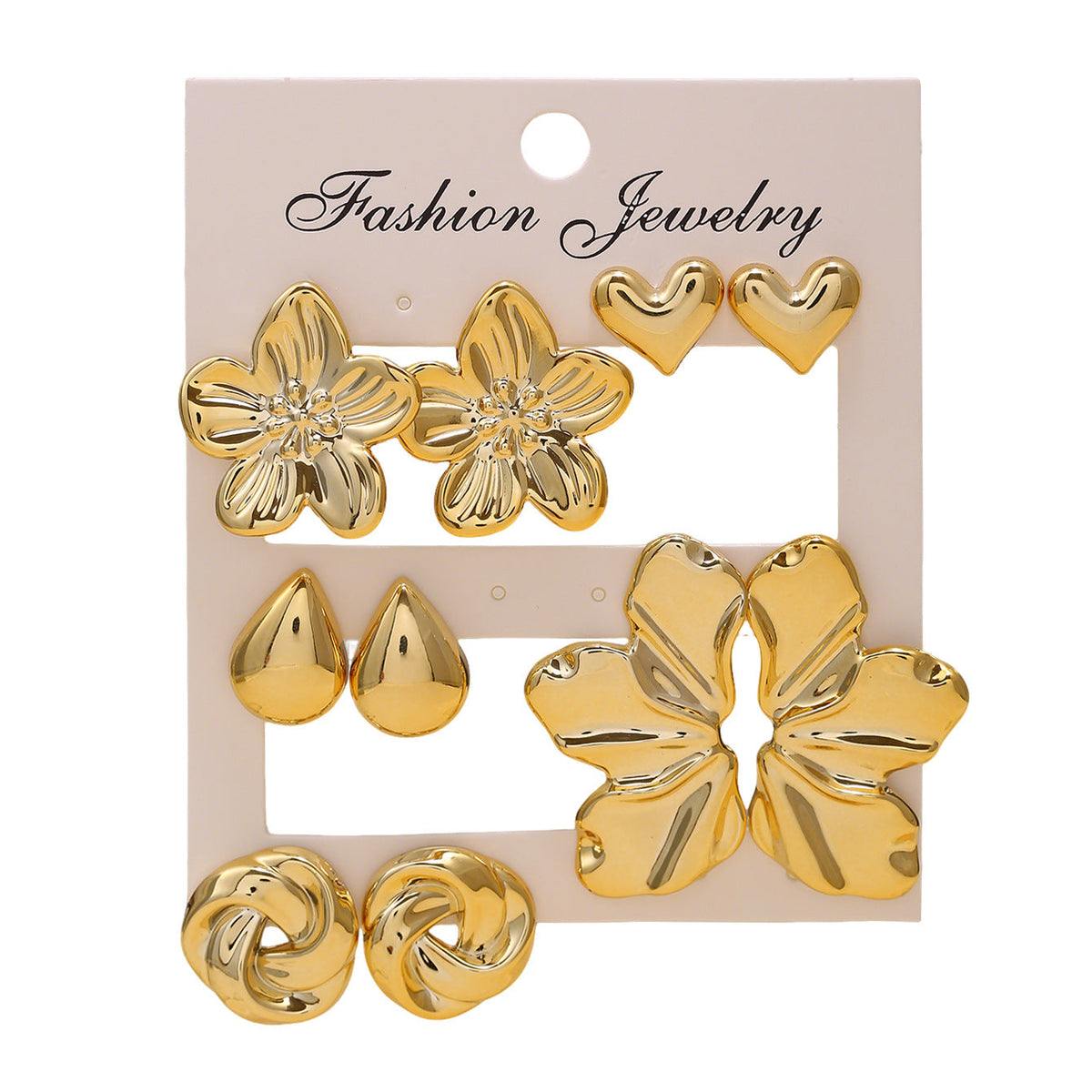 Beautiful Flowers Graceful Personality Matte Irregular Earrings