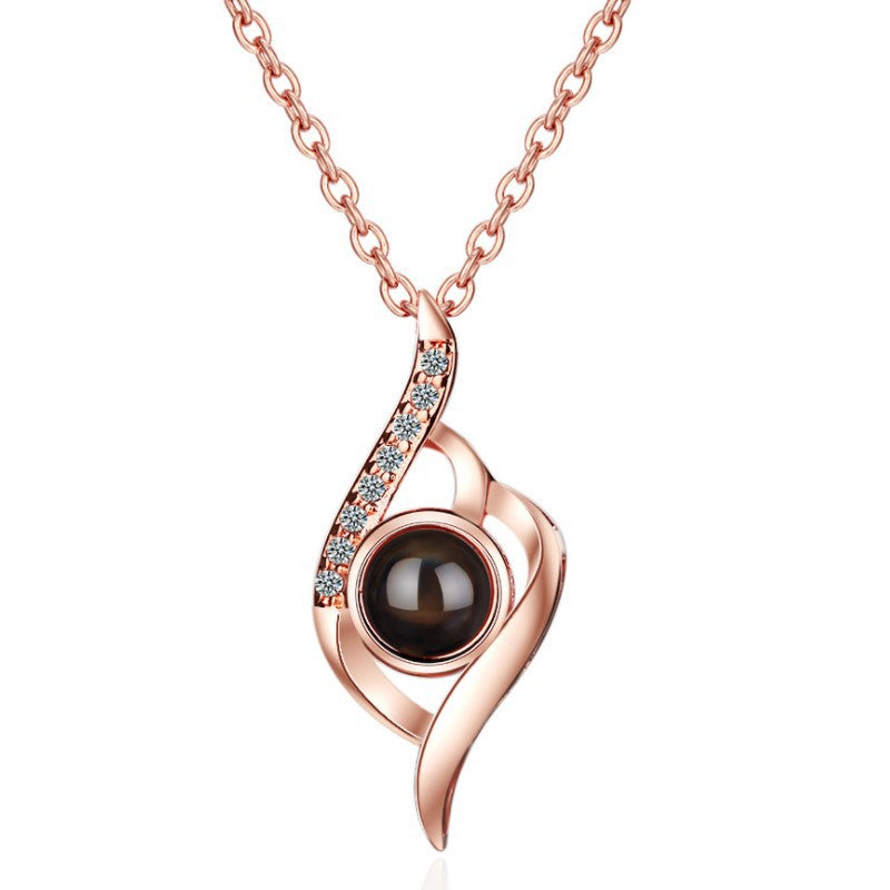 Language Love You Kinds Of Projection Clavicle Necklace