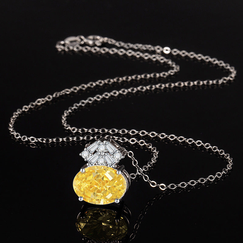 Big Diamond High Carbon Ice Flower Pendant