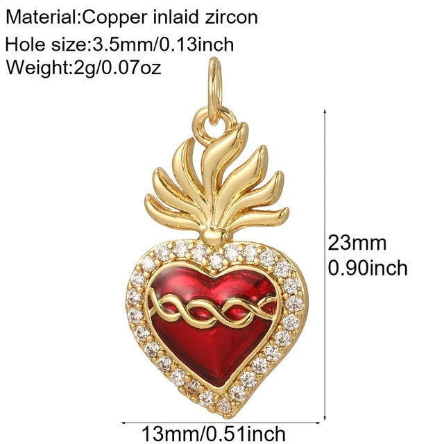 New Millennium Bohemian Heart-shaped Copper Universal Pendants