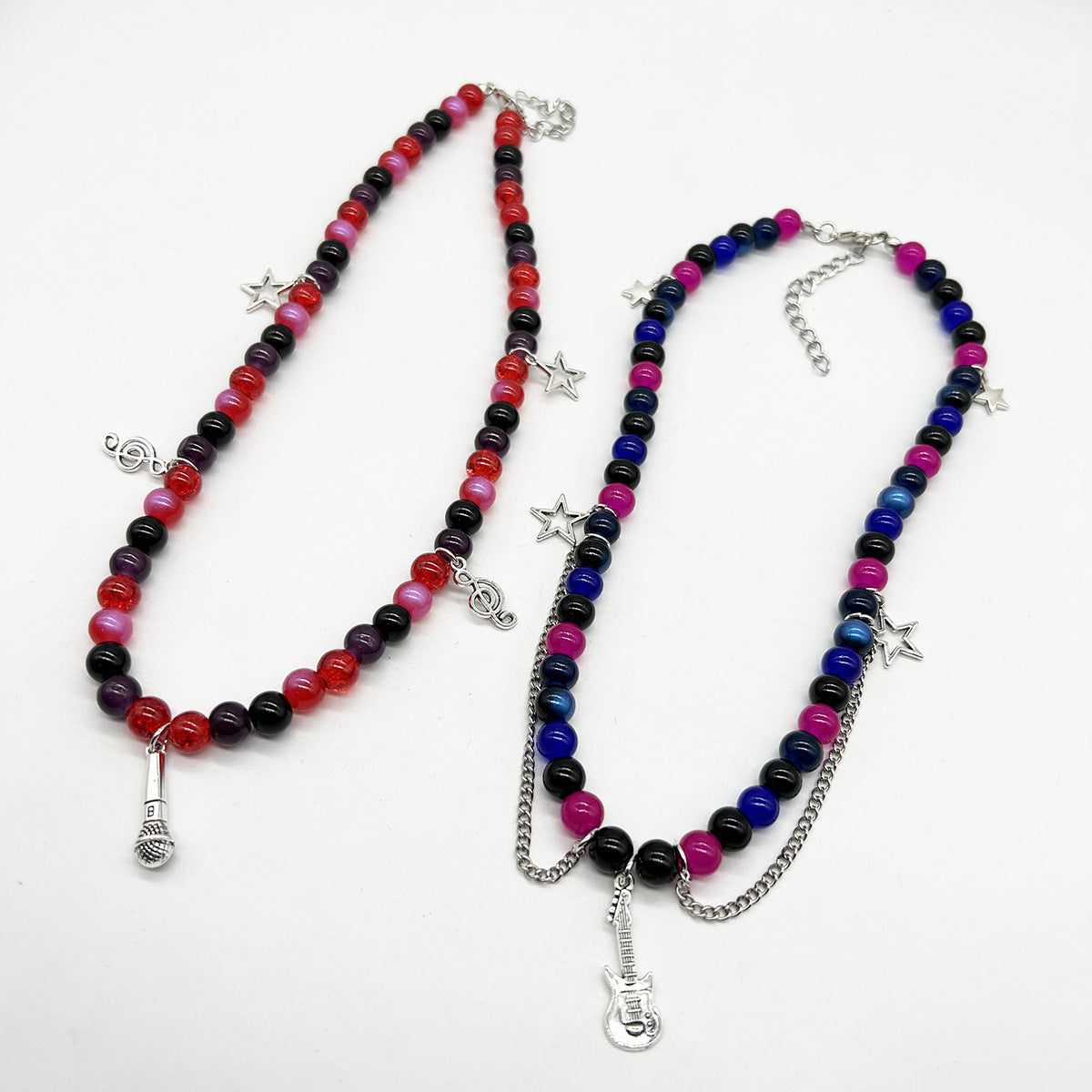 Men's Beaded Heart-shaped Magnetic Suction For Suite Rings